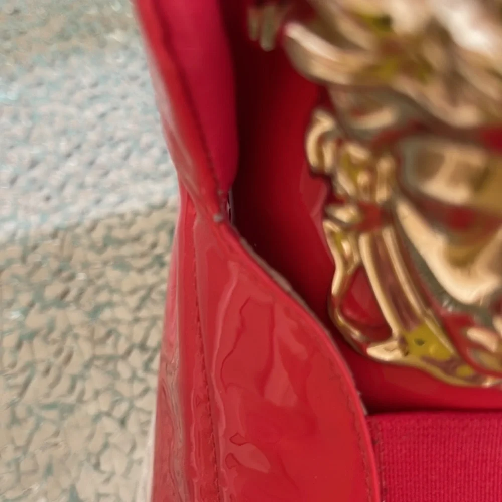 VERSACE Pink Patent Leather Sneakers - Picture 10 of 13